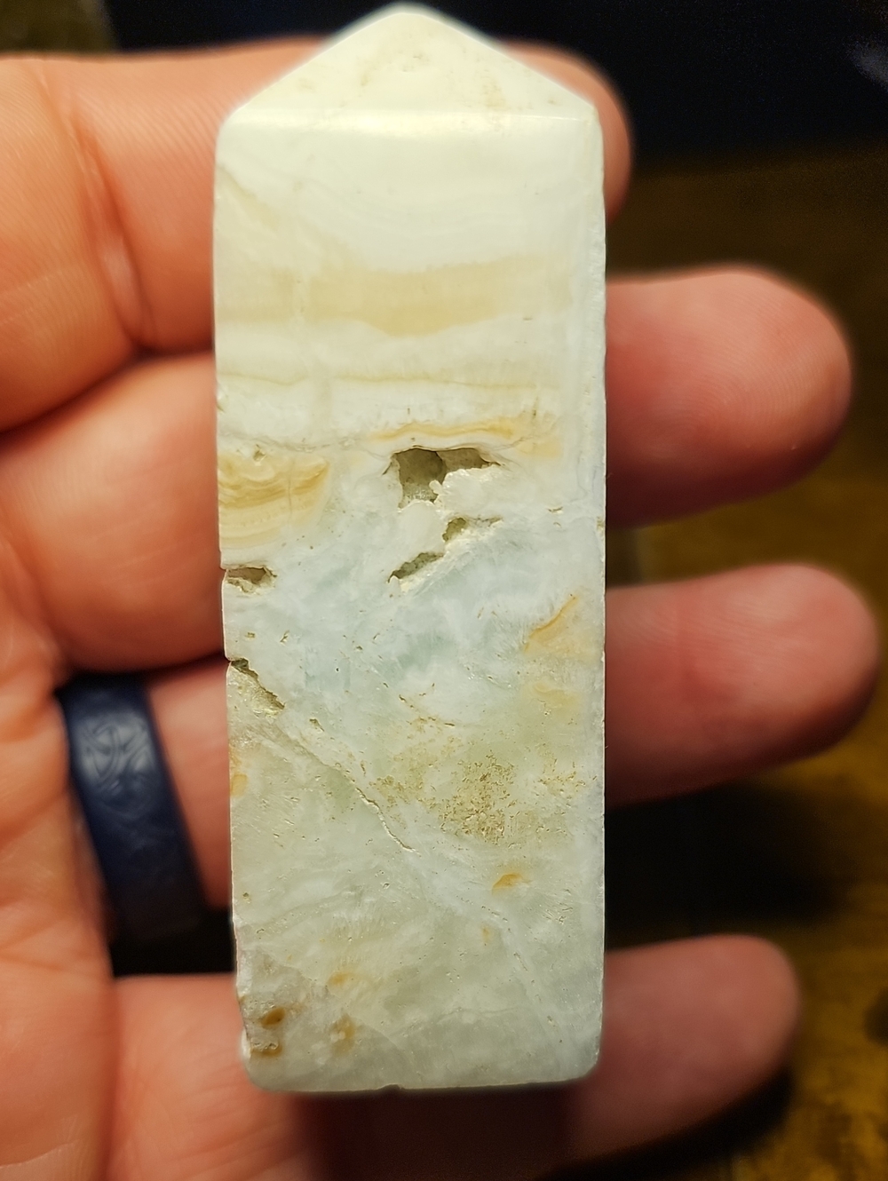 Bundle item: Polished Carribean Calcite Stone Tower Point
